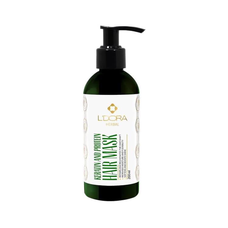 ماسک گیاهی پروتیینه و کراتینه موی سر لدورا هربال 200ml